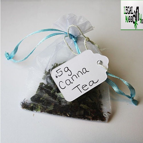 Cannabis Peppermint Tea Bags - Buddha Tea CBD Mint Tea 90mg Water