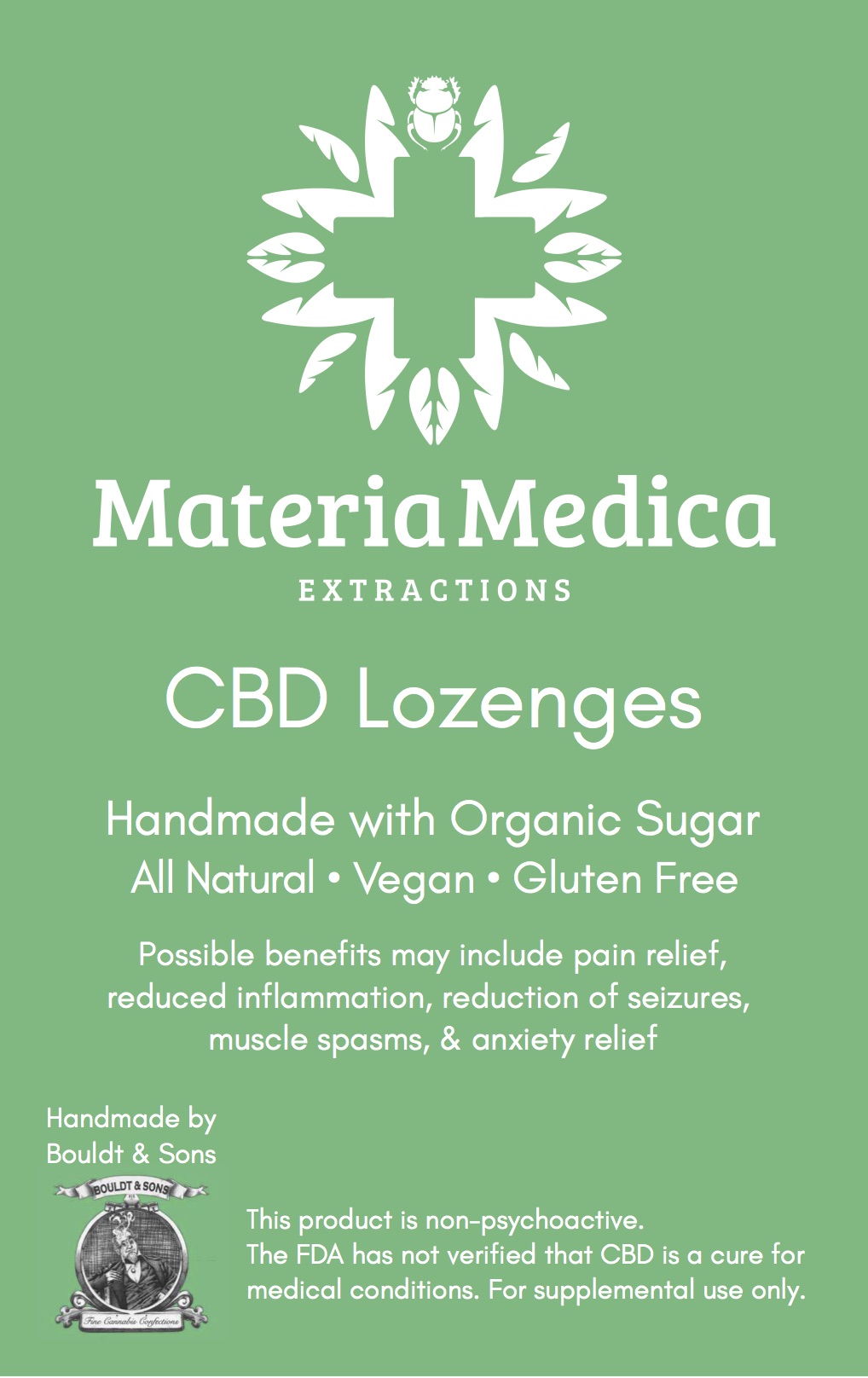 Caramel Flavored Cannabis Lozenges 200 mg CBD Package
